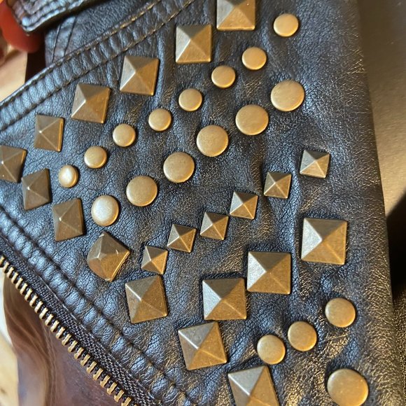 Tapered Leather with Bronze Stud Work - Picture 2 of 7